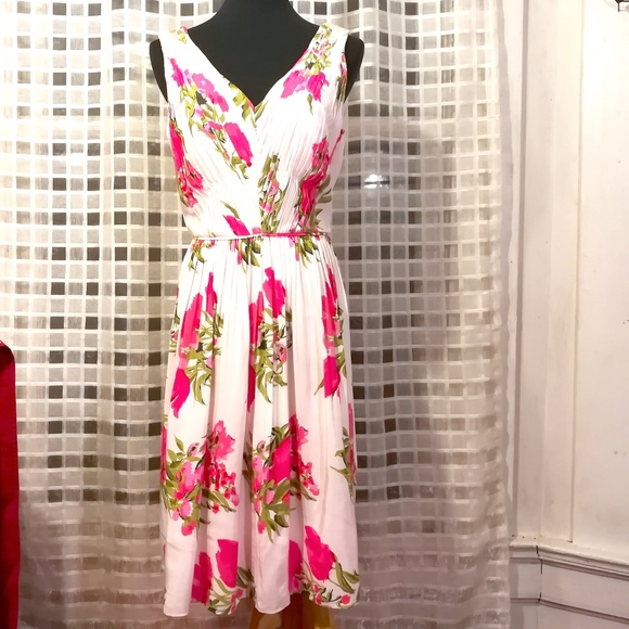 pink floral summer dress